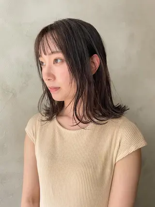 ミディアム カラー 【似合わせカット】 松尾一気のヘアスタイル