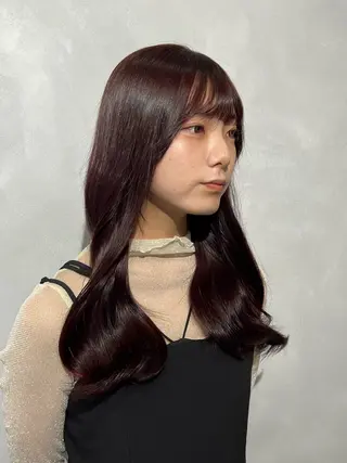 セミロング カラー 髪質改善/縮毛矯正 レイヤー/松川匠のヘアスタイル