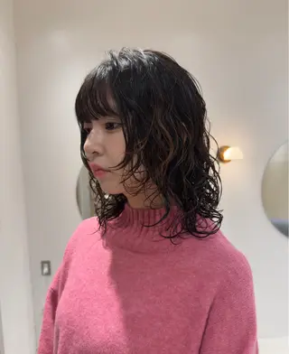ショート カラー パーマ パーマ/ボブ /レイヤー チヒロのヘアスタイル