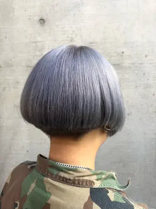 ショート カラー 韓国ヘア🤍髪質改善 🇰🇷AKANEのヘアスタイル