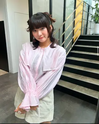 ミディアム カラー パーマ ヘアアレンジ キッズ stylist 🌸 kana.のヘアスタイル