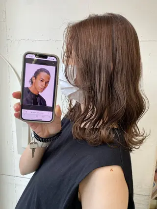 ミディアム 多田 まりやのヘアスタイル