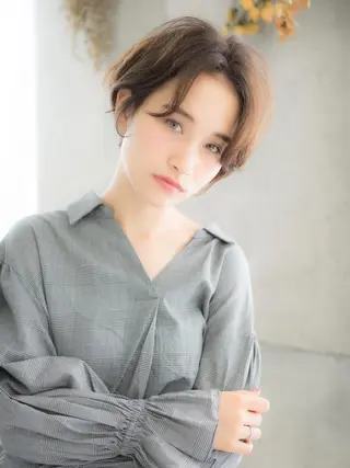 ショート カラー レイヤーカット✂️ 横浜No1♡下鳥翔子のヘアスタイル