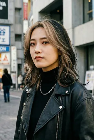 ミディアム カラー JOHO 【24時間OK】のヘアスタイル