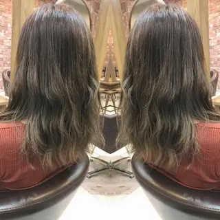 セミロング カラー 重政 和樹のヘアスタイル