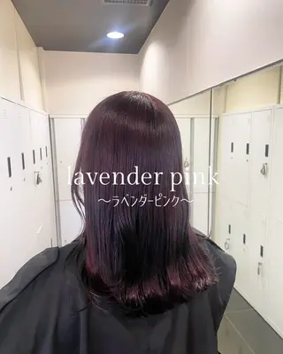 ミディアム カラー ハイトーン/レイヤー 似合わせ・ユキノのヘアスタイル