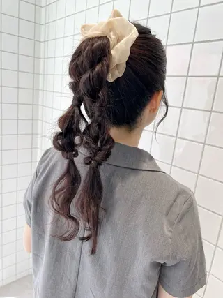 ロング ヘアアレンジ 新宿color🐝 AYAKA🌈💖のヘアスタイル