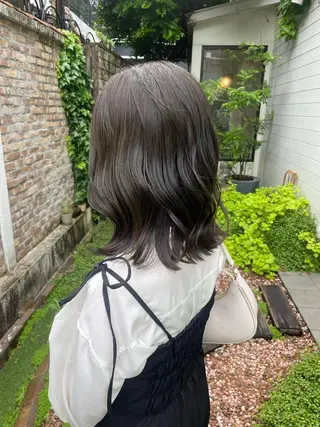ミディアム 透明感カラー/顔周り カット/ののか💞のヘアスタイル