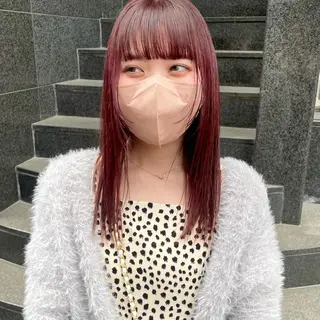 セミロング カラー 🍊暖色×顔周り 🍊cocoroのヘアスタイル