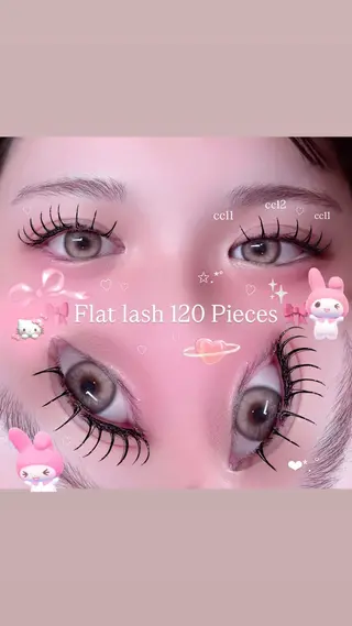 マツエク・マツパ 🎀束感/上下エク/ 𝙍𝙐𝘼 🎀のマツエク・マツパデザイン