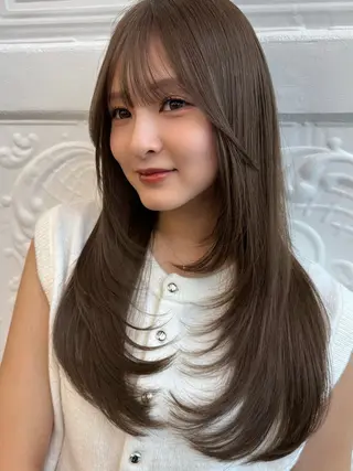 ロング カラー レイヤー🩰顔まわり /透明感/kanaのヘアスタイル