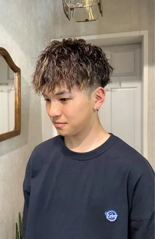 パーマ メンズ お洒落カジュアル🍃 まなとのヘアスタイル