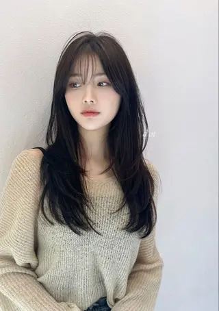 セミロング カラー 山崎/ボブ縮毛矯正 レイヤー髪質改善のヘアスタイル