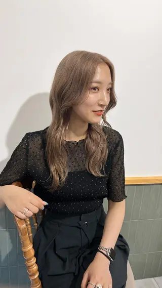 ロング カラー 赤みゼロ/透明感 カラー🌿KANTAのヘアスタイル