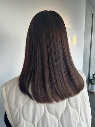 ミディアム おせ ちさとのヘアスタイル