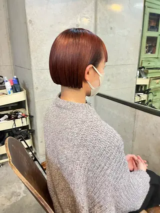 ショート カラー ヘアアレンジ キッズ デザインパーマ メンズカット 郁美のヘアスタイル