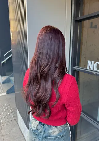 ロング カラー 透明感カラー 木戸口優也のヘアスタイル