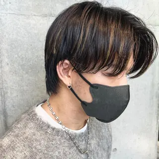 ショート カラー パーマ メンズ アイブロウ 丁寧なカウンセリング 🌿Chiemi🌿のヘアスタイル