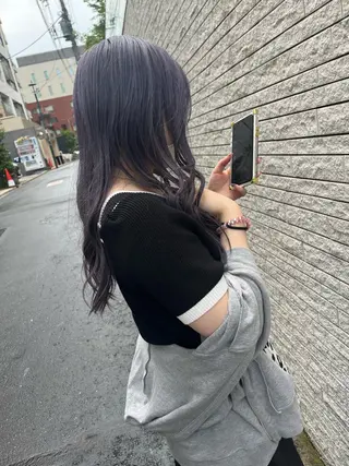ロング カラー 艶カラー👾ブリーチ なし暖色👾ユースケのヘアスタイル