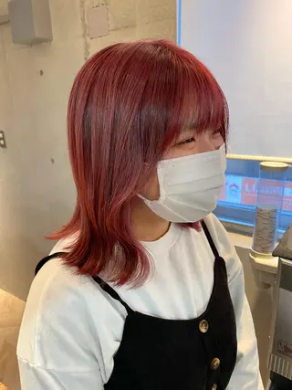 セミロング カラー しのはら まどかのヘアスタイル