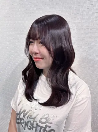 セミロング カラー 柔らか垢抜けｶﾗｰと ｶｯﾄ🫧ASUKAのヘアスタイル