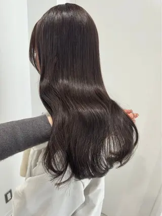 ロング カラー ヘアアレンジ 🎀RIN🎀 縮毛矯正🩶暗髪のヘアスタイル