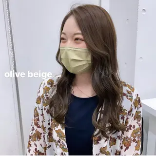 ロング カラー センターパート／マッ シュ／パーマ　あさみのヘアスタイル