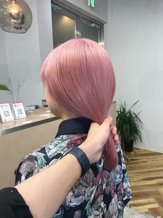 セミロング カラー SHOTO ハイトー ン/ブロンドカラーのヘアスタイル