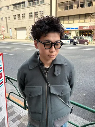 ショート パーマ メンズ 💈メンズ短髪特化 ✂︎伊藤大輝💈のヘアスタイル