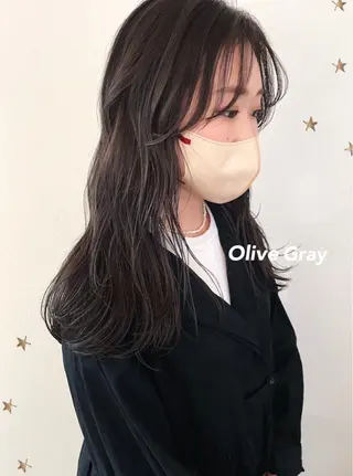 セミロング カラー 市川 千夏のヘアスタイル