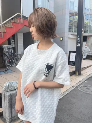 ショート カラー ARCANAブリーチ ダブルカラー🌟原宿のヘアスタイル