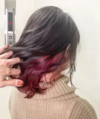 ミディアム カラー パーマ ヘアアレンジ メンズ キッズ マツエク・マツパ 新宿駅近♡友達とOK 🦋W -ワット -のヘアスタイル