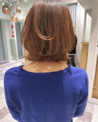 ミディアム カラー ❤️ブリーチなし💚 ダブルカラー平野実花のヘアスタイル