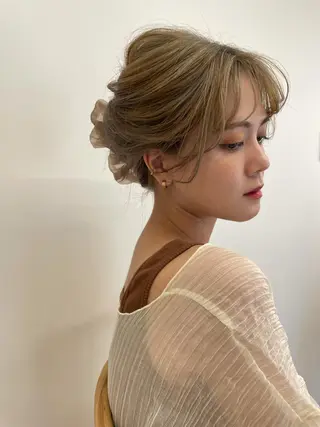 セミロング カラー ヘアアレンジ exfa sakura🪞のヘアスタイル