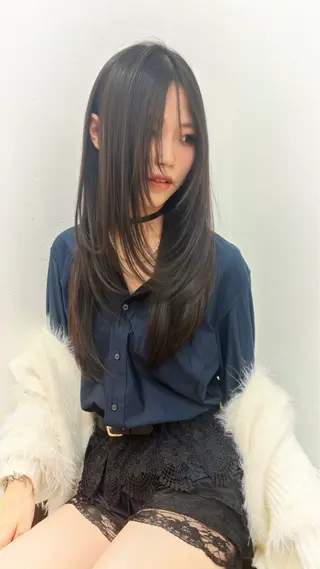 ロング 韓国ヘア/透明感 カラー/KANAのヘアスタイル