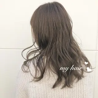 セミロング カラー 榎園 由美のヘアスタイル