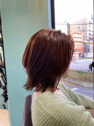 ミディアム カラー 末石 智のヘアスタイル