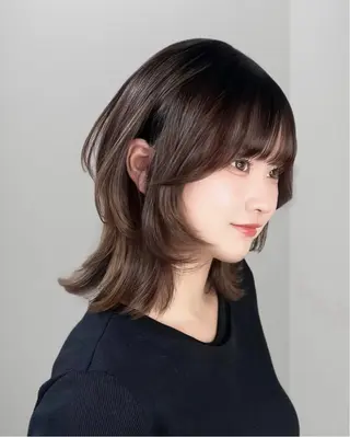 ミディアム カラー Ryoichi⛓️ 韓国ヘア/ハイトーンのヘアスタイル