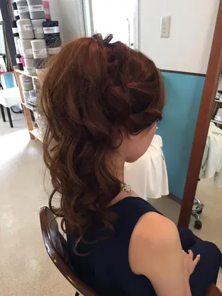 ショート ミディアム セミロング ロング カラー パーマ ヘアアレンジ 早朝✨ヘアセット 着付け/清水玲歌のヘアスタイル