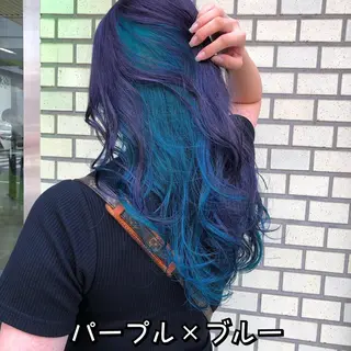 セミロング カラー パーマ ヘアアレンジ ハイトーン特化🤍 浦住のヘアスタイル