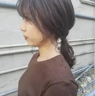 ヘアアレンジ 🙃 透明感カラー/ボブのヘアスタイル