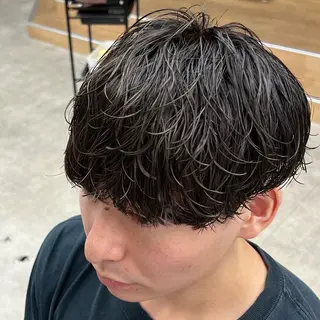 ショート パーマ メンズ メンズパーマ/波巻き 新潟/万代/夏芽🎀のヘアスタイル