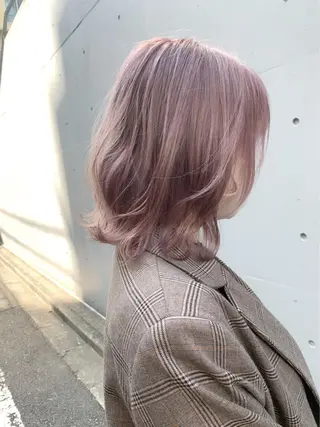 セミロング カラー 垢抜けヘア♡柔らかい カラー/mihoのヘアスタイル