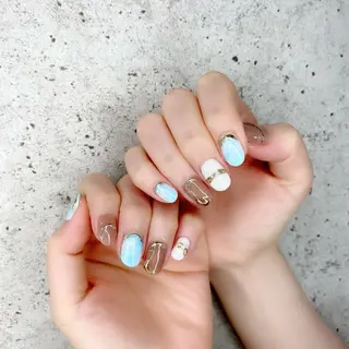 ミディアム カラー パーマ ヘアアレンジ メンズ キッズ ネイル マツエク・マツパ Salon Ｋのネイルデザイン