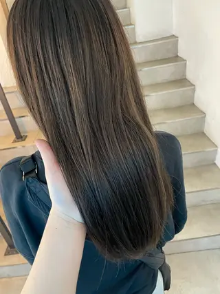 ロング カラー 韓国ヘア/グレージュ kanako🤍🫧のヘアスタイル