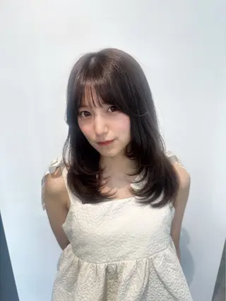 ミディアム 縮毛矯正Rina🩶 銀座のヘアスタイル