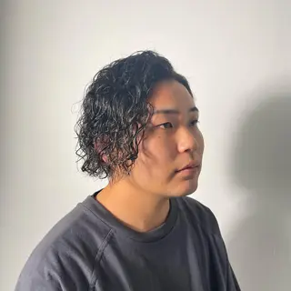 ミディアム 【柏メンズパーマ職人 】店長　KAZUMAのヘアスタイル