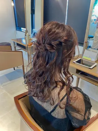 ヘアアレンジ 酸性ストレート/ブリ ーチなしWカラー河本のヘアスタイル