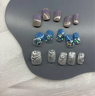 ネイル Mai :矢場町 ニュアンス🌿アートのネイルデザイン