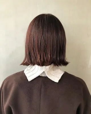 ミディアム カラー パーマ ヘアアレンジ メンズ キッズ ネイル マツエク・マツパ アイブロウ ウルフレイヤーカット /チヒロのヘアスタイル
